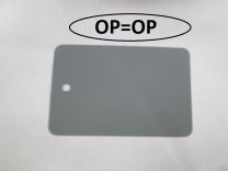 Metalen label grijs  55x85x0,18m 1 gat 5mm  1.000 stuks