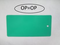 Metalen label groen 65x100x0,12mm 2 gaten per 1.000 stuks