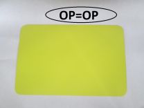 Metalen label geel  80x120x0,18mm geen gaten     1.000 stuks