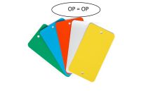 Metalen labels  diverse   maten en kleuren OP=OP               ZIE AANBIEDINGEN PAGINA