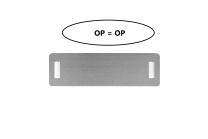 Aluminium label 30x100x0.5mm-sleuf 15x5mm per 1.000 stuks