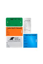 Afwijkende maten-Plastic-Metalen-Vlaggenfolie labels bedrukt