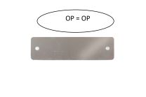 RVS 316 labels 25x90x0,5 mm  2 gaten 4 mm per 500 stuks